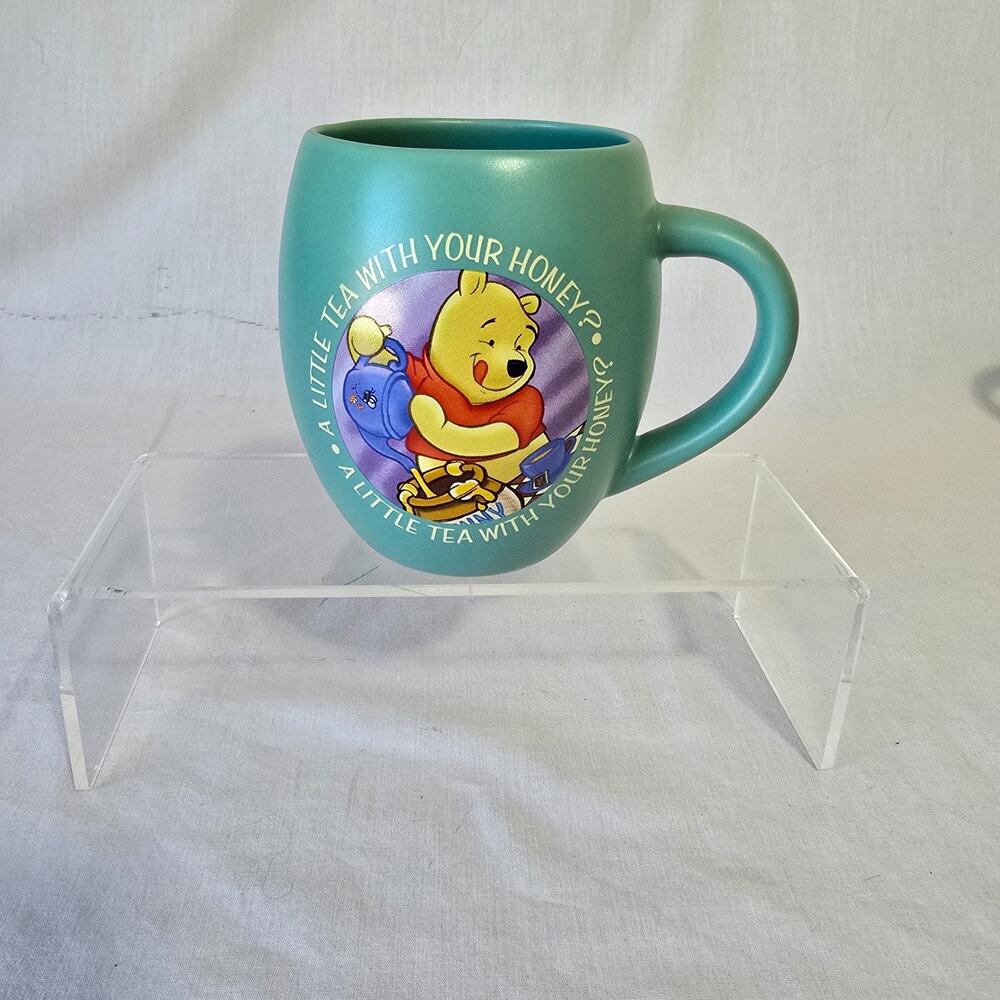 Disney Winnie the Pooh A Little Tea With Your Honey? Ceramic Mug Green 12oz